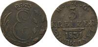 Sachsen-Coburg-Gotha Zeitgenössische Fälschung des 3 Kreuzer Ernst I. 1826-1844 -