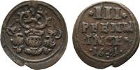Braunschweig-Wolfenbüttel Cu 3 Pfennig Kippermünzen im Gebiet Friedrich Ulrichs -