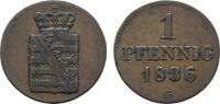 Sachsen-Albertinische Linie Cu Pfennig Friedrich August II. 1836-1854 -