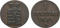 Sachsen-Albertinische Linie Cu Pfennig Friedrich August II. 1836-1854 -