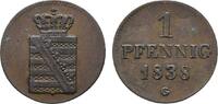 Sachsen-Albertinische Linie Cu Pfennig Friedrich August II. 1836-1854 -