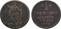 Braunschweig-Calenberg-Hannover Ausbeute Cu Pfennig Georg I. 1714-1727 -
