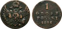 Polen Cu Grosz 1816 IB Warschau Alexander I. von Rußland 1815-1825 Sehr schön / TTB-