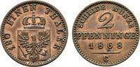 Brandenburg-Preußen Cu 2 Pfennig Wilhelm I. 1861-1888 -
