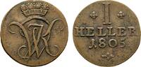 Hessen-Kassel Cu Heller Wilhelm I. 1803-1821 -