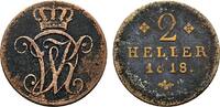 Hessen-Kassel Cu 2 Heller Wilhelm I. 1803-1821 -