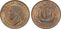 Großbritannien Halfpenny 1950 George VI. 1936-1952 FDC