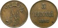 Finnland 5 Penniä Nikolaus II. von Rußland 1894-1917 -