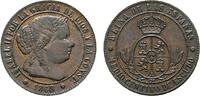 Spanien Cu 1/2 Centesimo 1868 Barcelona Isabel II. 1833-1868 SUP