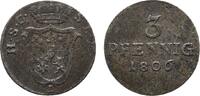 Sachsen-Coburg-Saalfeld 3 Pfennig Franz Friedrich Anton 1800-1806 -