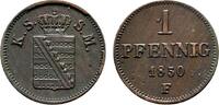 Sachsen-Albertinische Linie Cu Pfennig Friedrich August II. 1836-1854 -