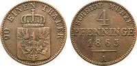 Brandenburg-Preußen Cu 4 Pfennig Wilhelm I. 1861-1888 -