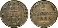Brandenburg-Preußen Cu 4 Pfennig Wilhelm I. 1861-1888 -