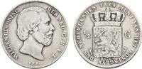 Niederlande-Königreich 1/2 Gulden 1864 Wilhelm III. 1849-1890 TTB-