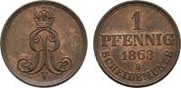 Braunschweig-Calenberg-Hannover Cu Pfennig Georg V. 1851-1866 -