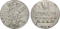 Mecklenburg-Strelitz 1/6 Taler Adolph Friedrich IV. 1752-1794 -