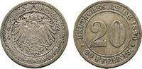 20 Pfennig 1890 F Kleinmünzen  Sehr schön