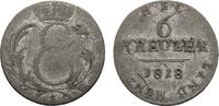 Sachsen-Coburg-Saalfeld 6 Kreuzer 1818 S Ernst 1806-1826 TTB-