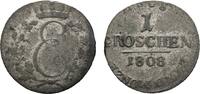 Sachsen-Coburg-Saalfeld Groschen 1808 Ernst 1806-1826 Selten. Etwas dezentriert, TTB-