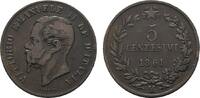 Italien-Königreich Cu 5 Centesimi Vittorio Emanuele II. 1861-1878 -