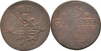 Sachsen-Weimar-Eisenach Cu 3 Gute Pfennig Anna Amalia 1758-1775 -