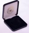 QATAR, KM# 17 , Silver, 50 Riyals, 2006, Proof, Central Bank. Variety with three Palm trees around Building. Very rare coin in