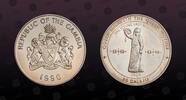 GAMBIA 20 Dalasis GAMBIA, KM# 63 , Silver, 20 Dalasis, 1996, Proof, British Queen Mother. Coin in excellent condition! -