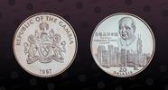 GAMBIA 20 Dalasis GAMBIA, Unlisted, Silver, 20 Dalasis, 1997, Proof, The Return of Hong Kong to China. Very rare silver proof coin in excellent co -