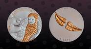 LATVIA 1 Lats LATVIA, KM# 97 , Silver, 1 Lats, 2007, Proof, Coin of life. Rev. Golden heart-shaped leaves. Coin in excellent condition! -