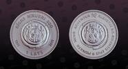 LATVIA 1 Lats LATVIA, KM# 124 , Silver, 1 Lats, 2011, Proof, Riga coinage, 800th Anniversary. Coin housed in Original Mint capsule! Coin in ex -