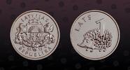 LATVIA 1 Lats LATVIA, KM# 135 , Copper-Nickel, 1 Lats, 2012, Mint Strike, Hedgehog. Coin in excellent condition! -