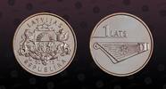 LATVIA 1 Lats LATVIA, KM# 142 , Copper-Nickel, 1 Lats, 2013, Mint Strike, Kokle. Coin in excellent condition! -