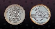 MALAWI 5 Kwacha MALAWI, KM Unlisted , Silver, 5 Kwacha, 1997, Proof, Wildlife of Africa - Leopard on a branch. Coin in excellent condition! -