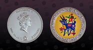 MALAWI 5 Kwacha MALAWI, KM# 51 , Silver Plated Copper-Nickel, 5 Kwacha, 2005, Prooflike, Asian Zodiac Animals - Mulricolored Goat. Coin in excel -