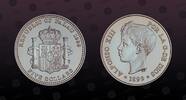 5 Dollars 1999 PALAU PALAU, KM# 16 , Silver, 5 Dollars, 1999, Proof, Portrait of Alfonso XII. Very popular and highly demanded silver proof coin ...