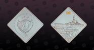 PALAU, KM# 395 , Silver, 10 Dollars, 2011, Proof, War ship - RN Vittorio Veneto. Shape: Square with gold plated. Coin in excelle