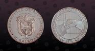 PANAMA 10 Balboas PANAMA, KM# 53 , Silver, 10 Balboas, 1978, Proof, Panama Canal Treaty Ratification. Coin in excellent condition! -