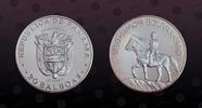 PANAMA 20 Balboas PANAMA, KM# 65 , Silver, 20 Balboas, 1980, Proof, Sesquicentenarium - Death of Simon Bolivar. Coin in Original mint capsule! Exc -