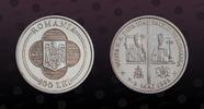 ROMANIA 100 Lei ROMANIA, KM# 149 , Silver, 100 Lei, 1999, Proof, Pope John Paul II visit. Coin housed in Original Mint capsule! Coin in excellen -