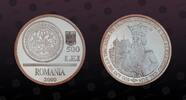 ROMANIA 500 Lei ROMANIA, KM# 154 , Silver, 500 Lei, 2000, Proof, Alexander the Good of Moldavia. Scarce coin. Coin in excellent condition! -
