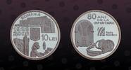 ROMANIA 10 Lei ROMANIA, KM# 243 , Silver, 10 Lei, 2008, Proof, Radio Romania. Very rare coin in excellent condition. Coin housed in Original Mi -