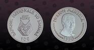 RWANDA 100 Francs RWANDA, KM# 18 , Silver, 100 Francs, 1990, Proof, Nelson Mandela. Scarce silver proof coin in excellent condition! -
