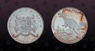 BENIN 1000 Francs BENIN, KM# 9 , Silver, 1000 Francs , 1994, Proof, Prehistoric Animals - Tyrannosaurus. Coin in excellent condition! -