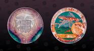 BENIN 500 Francs BENIN, KM Unlisted , Silver, 500 Francs , 1997, Proof, Ferdinand Graf Zeppelin. Multicolored. Atractively toned! Coin in excel -