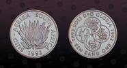 SOUTH AFRICA 1 Rand SOUTH AFRICA , KM# 143 , Silver, 1 Rand, 1992, Proof, Coinage Centennial. Coin housed in Original Mint Capsule! Coin in excellen -