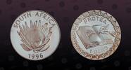 SOUTH AFRICA 1 Rand SOUTH AFRICA , KM# 169 , Silver, 1 Rand, 1996, Proof, Constitution. Coin in excellent condition! -