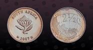 SOUTH AFRICA 2-1/2 Cents SOUTH AFRICA , KM# 350 , Silver, 2-1/2 Cents, 2007, Proof, The International Polar Year. Bought in Capetown, South Africa. Com -