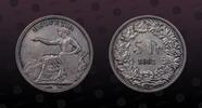 SWITZERLAND 5 Francs SWITZERLAND, KM# 11 , Silver, 5 Francs, 1851A, Mint Strike, Nice silver coin! -