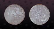 SWITZERLAND 20 Francs SWITZERLAND, KM# 121 , Silver, 20 Francs, 2004, Proof, FIFA Cetennial. Excellent coin in Superb Gem Proof condition! Scarce! NGC -
