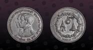 THAILAND 50 Baht THAILAND, Y# 101 , Silver, 50 Baht, BE2517-1974 , Mint Strike, National Museum Centennial. Coin housed in Original Mint capsule! -